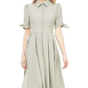 Gal Meets Glam Green Gingham Delilah Dress